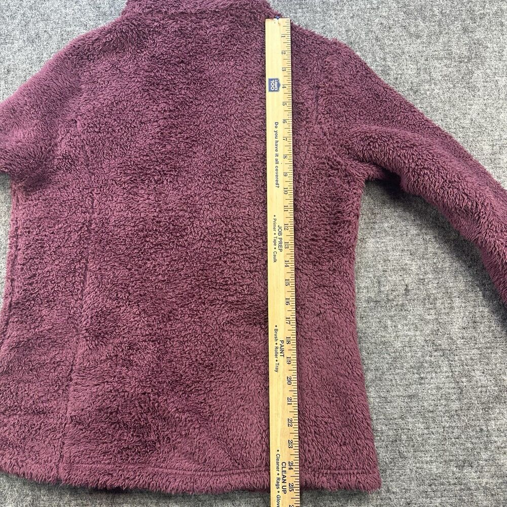 Patagonia Jacket Women Medium Burgundy Los Gatos 1/4 Zip Sherpa Soft Cozy - Picture 11 of 13